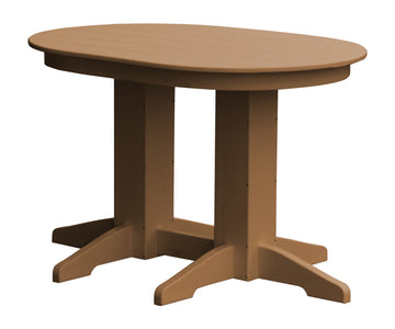 4ft Poly Oval Dining Table - Cedar 