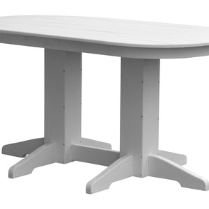 5ft Oval Poly Dining Table - White
