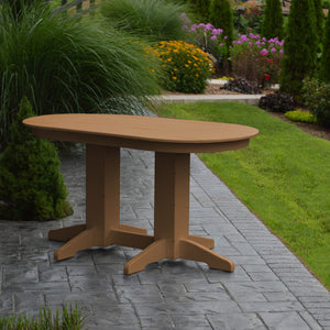 5ft Poly Oval Dining Table - Cedar 