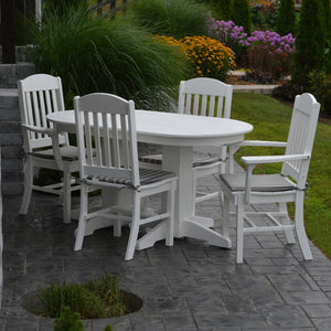 5ft Oval Poly Dining Table - White