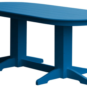 6ft Oval Poly Dining Table - Blue