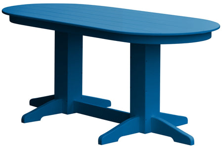 6ft Oval Poly Dining Table - Blue