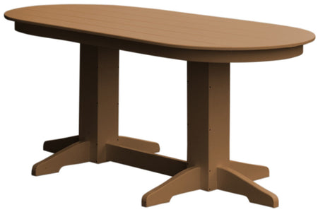 6ft Oval Poly Dining Table - Cedar