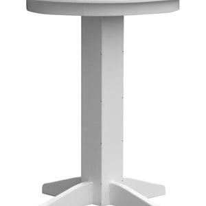 Poly Outdoor Round Bar Table - 33 inch / White