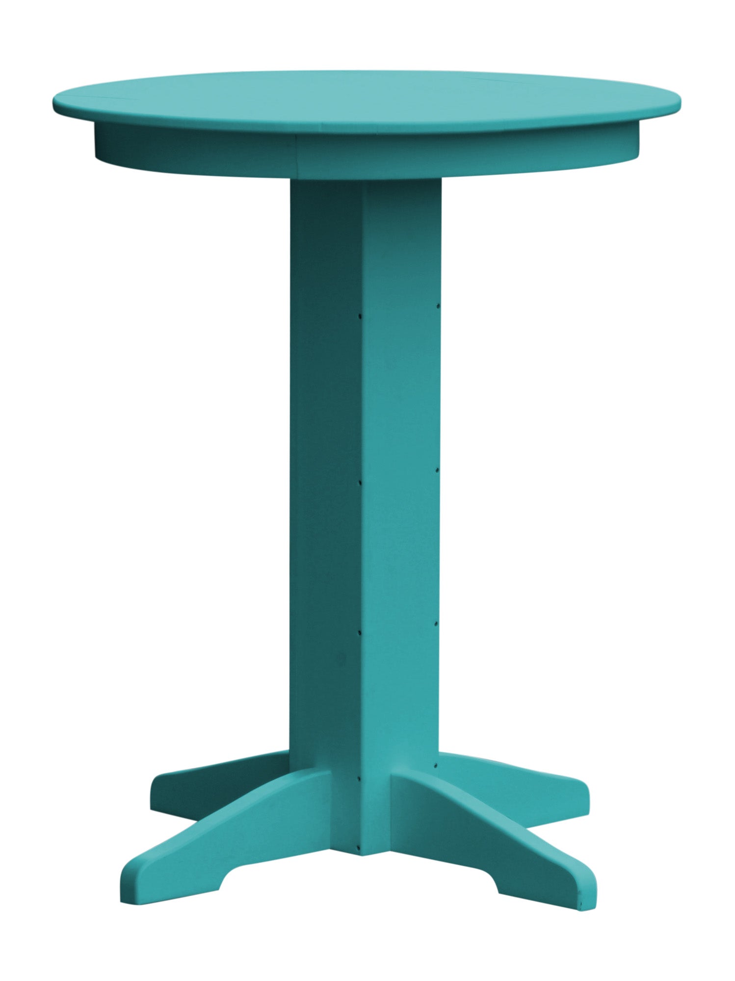 Poly Outdoor Round Bar Table - 33 inch / Aruba Blue