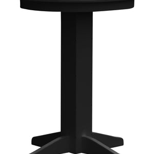 Poly Outdoor Round Bar Table - 33 inch / Black