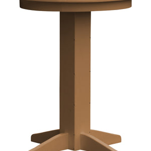 Poly Outdoor Round Bar Table - 33 inch / Cedar