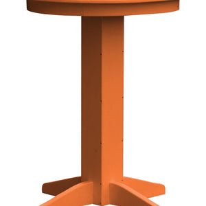 Poly Outdoor Round Bar Table - 33 inch / Orange