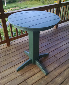 Poly Outdoor Round Bar Table - 33 inch / Turf Green