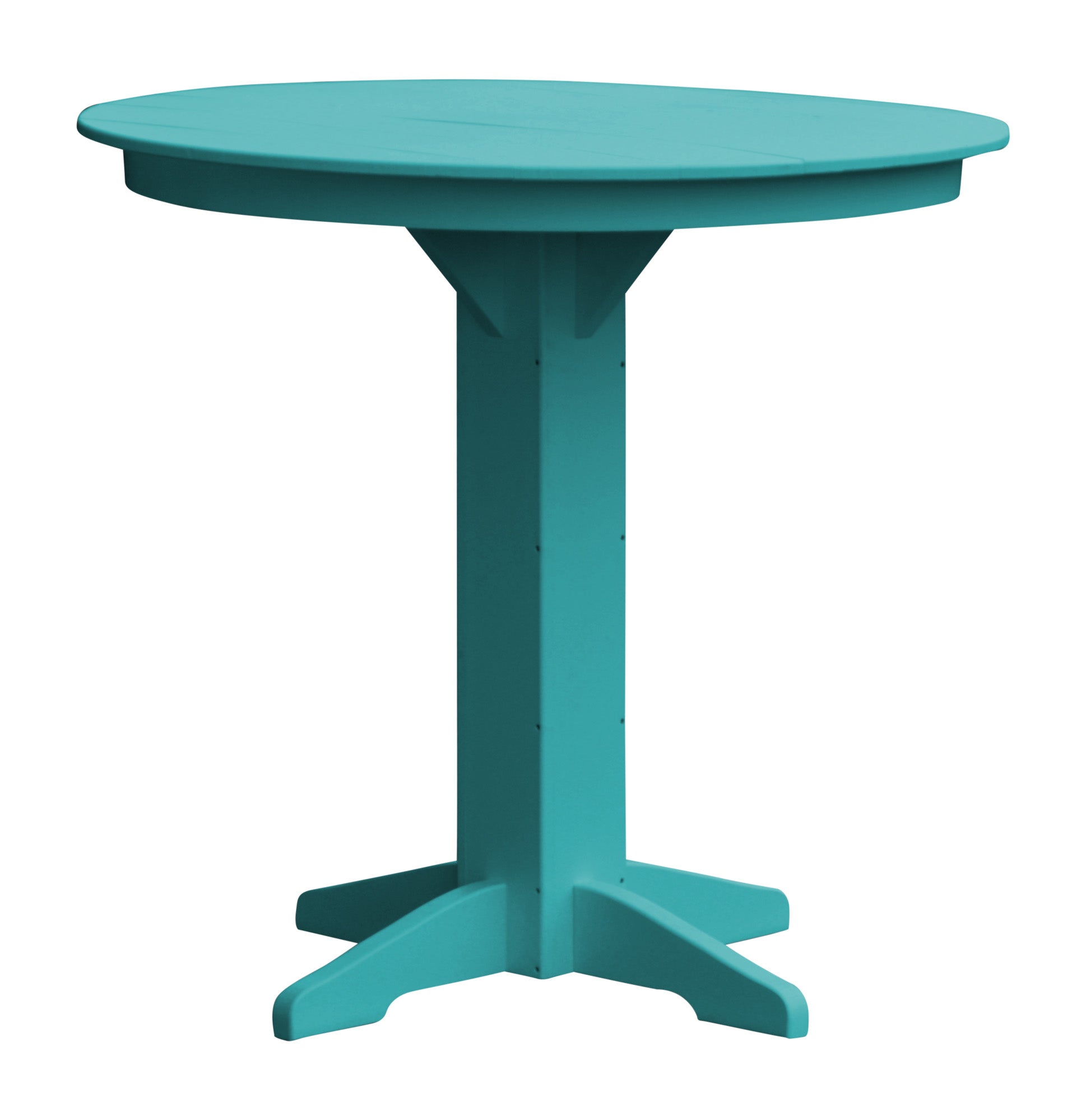Poly Outdoor Round Bar Table - 44 inch / Aruba Blue