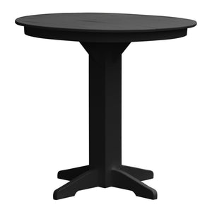 Poly Outdoor Round Bar Table - 44 inch / Black