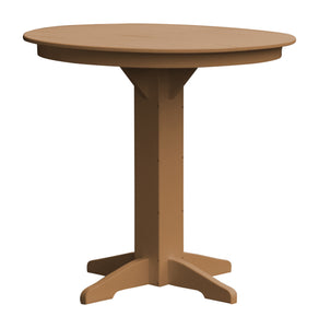 Poly Outdoor Round Bar Table - 44 inch / Cedar