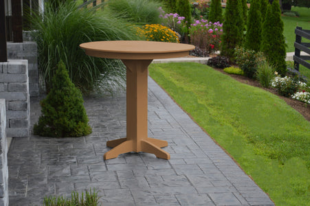 Poly Outdoor Round Bar Table - 44 inch / Cedar