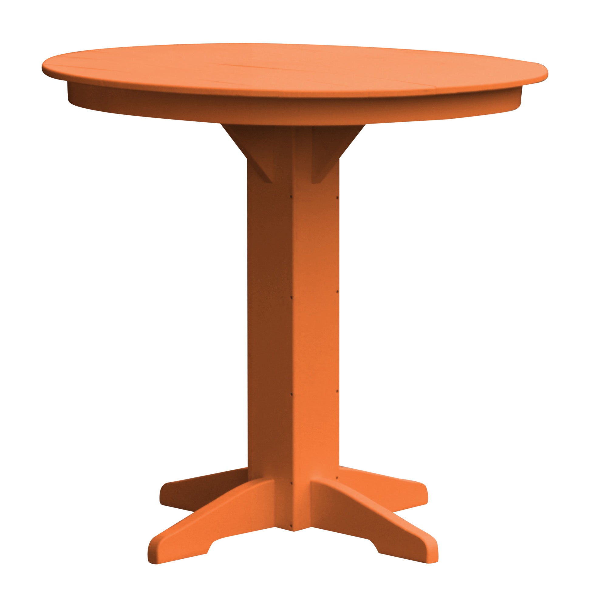 Poly Outdoor Round Bar Table - 44 inch / Orange
