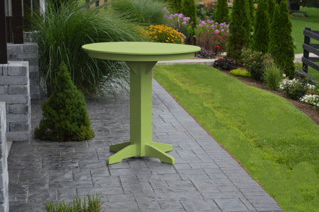 Poly Outdoor Round Bar Table - 44 inch / Tropical Lime