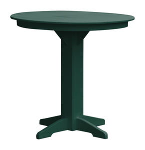 Poly Outdoor Round Bar Table - 44 inch / Turf Green