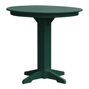 Poly Outdoor Round Bar Table - 44 inch / Turf Green
