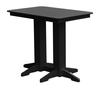 Poly Outdoor Rectangle Bar Table / 4ft / Black