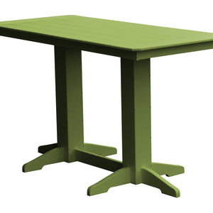 Poly Outdoor Rectangle Bar Table / 6ft / Tropical Lime