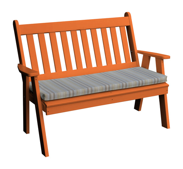 4' Poly Traditional English Garden Bench