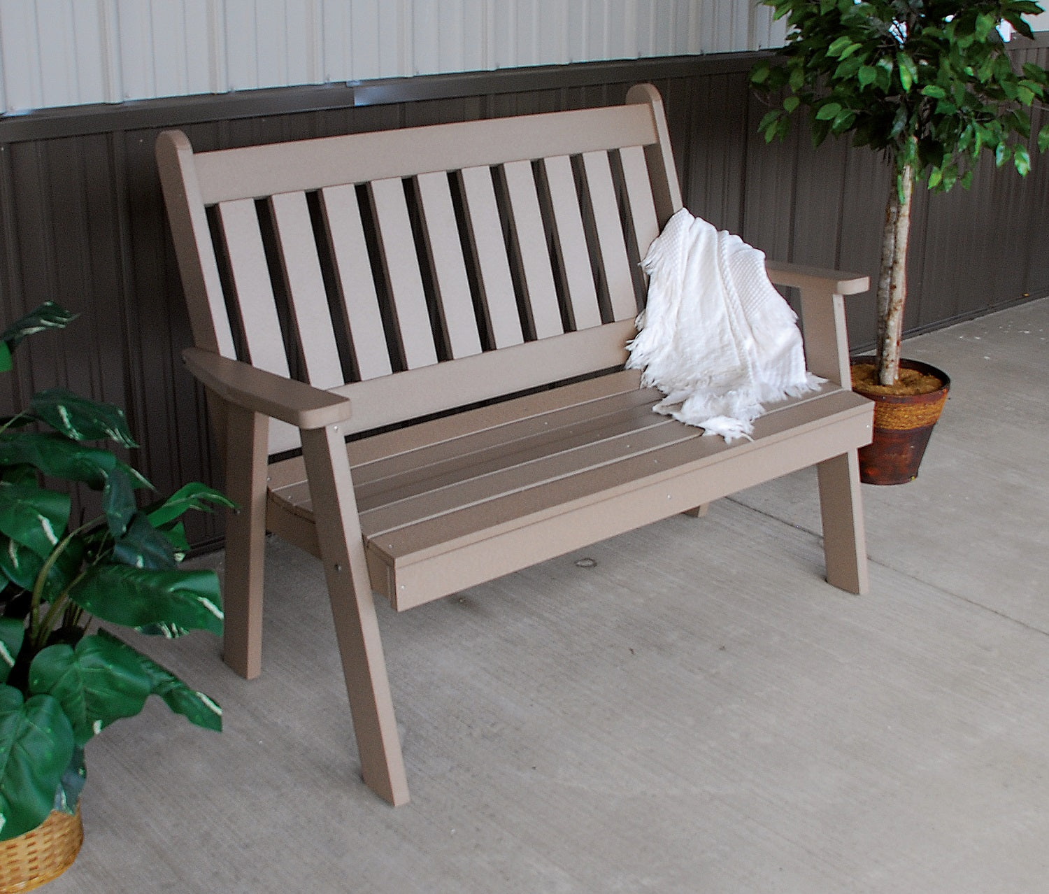 4' Poly Traditional English Garden Bench