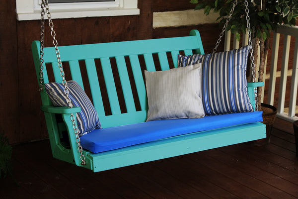 4' Poly Outdoor Traditional English Porch Swing