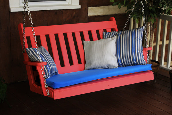 4' Poly Outdoor Traditional English Porch Swing