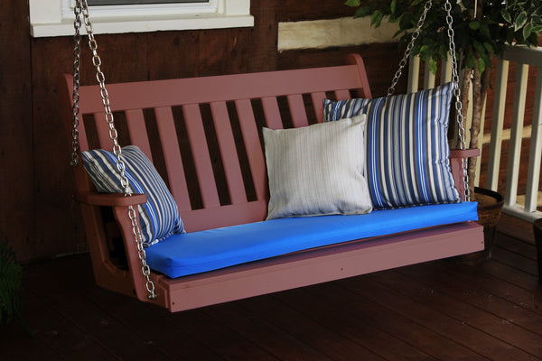 4' Poly Outdoor Traditional English Porch Swing