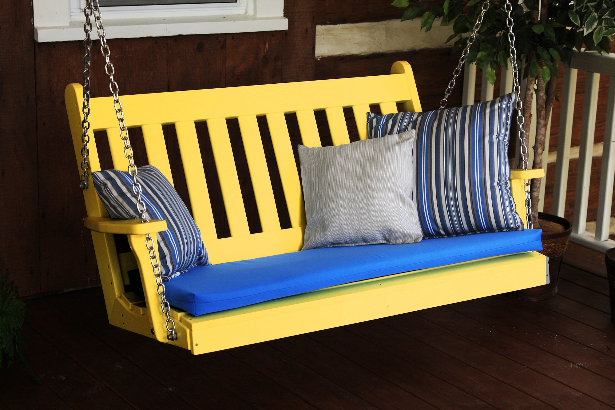 4' Poly Outdoor Traditional English Porch Swing