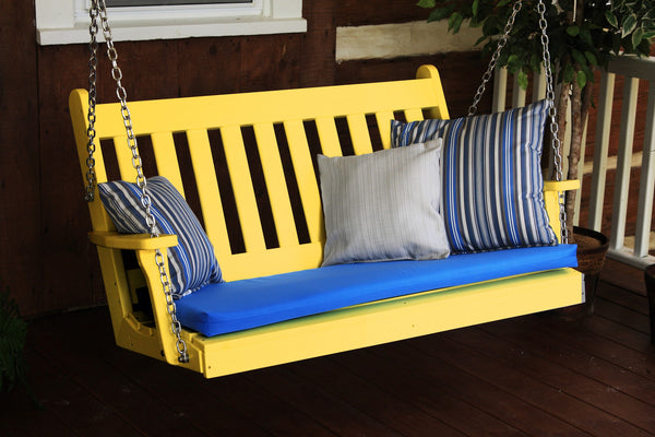 4' Poly Outdoor Traditional English Porch Swing
