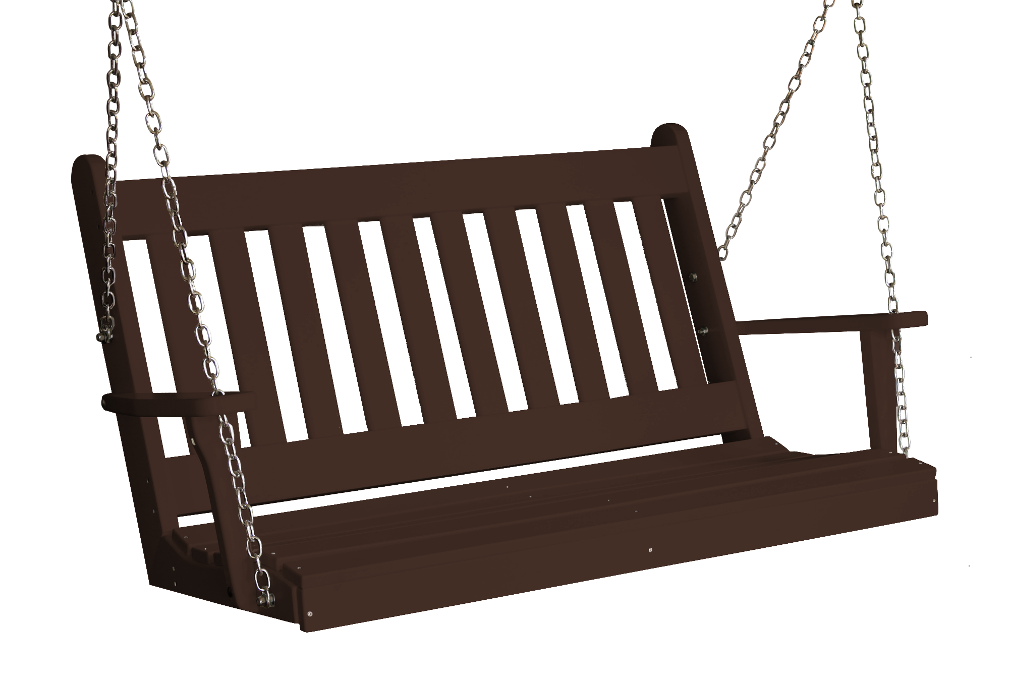 4' Poly Outdoor Traditional English Porch Swing