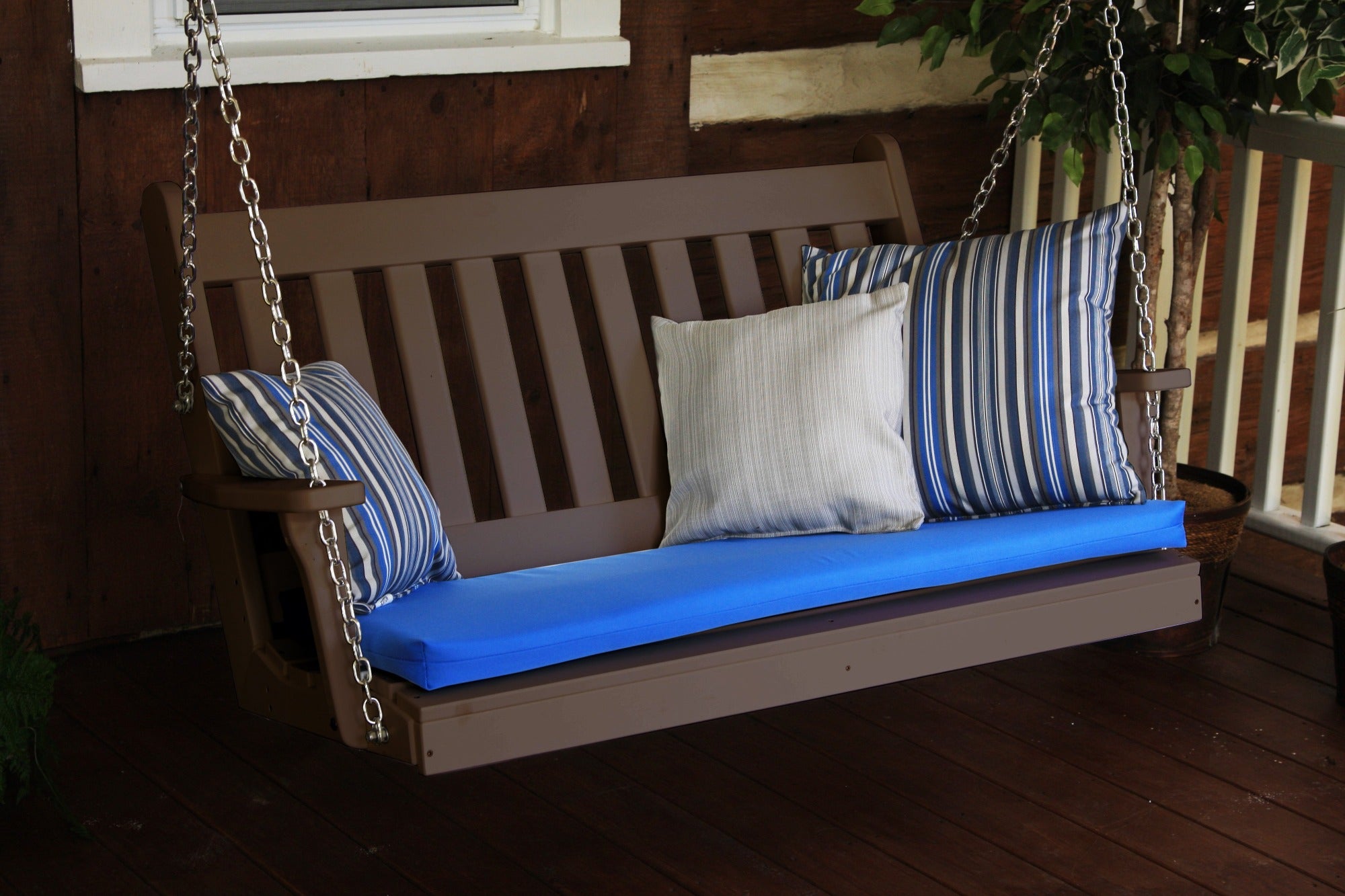 4' Poly Outdoor Traditional English Porch Swing