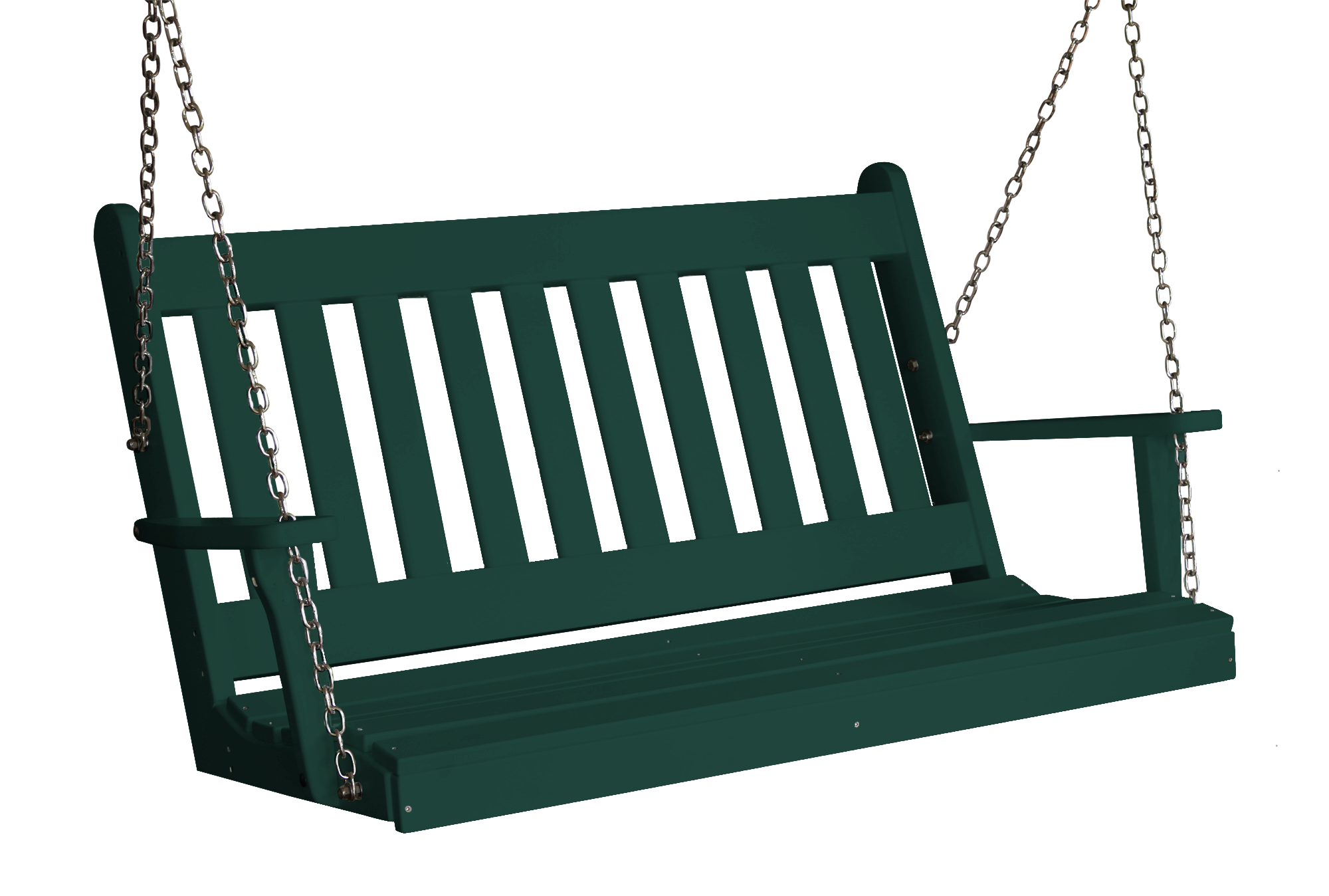 4' Poly Outdoor Traditional English Porch Swing