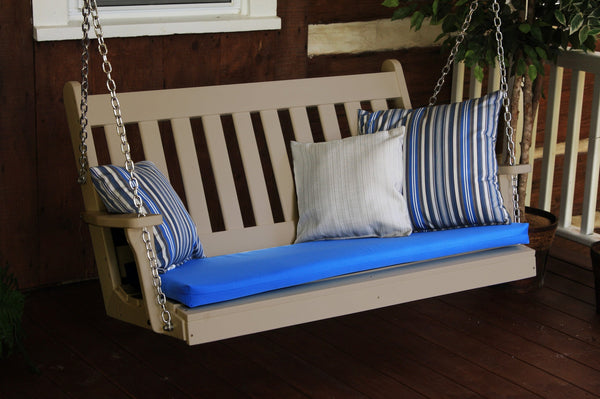 4' Poly Outdoor Traditional English Porch Swing