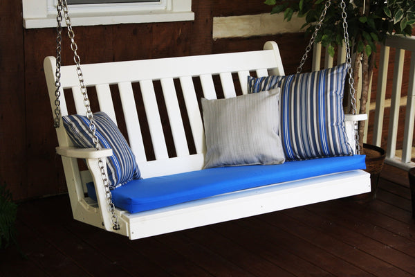 4' Poly Outdoor Traditional English Porch Swing