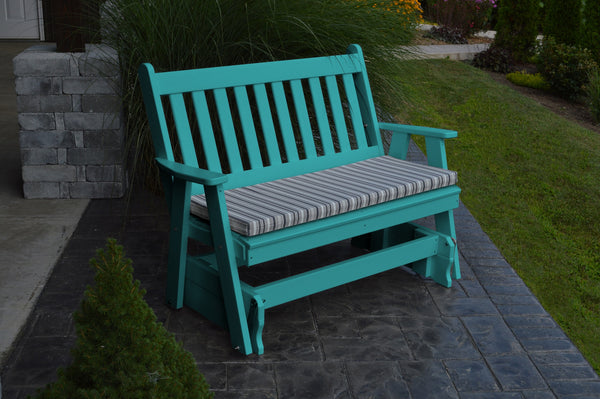 4' Poly Traditional English Glider Bench