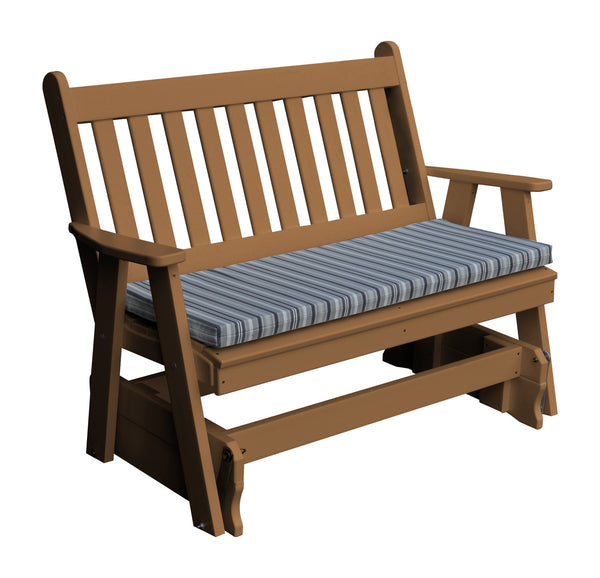 4' Poly Traditional English Glider Bench