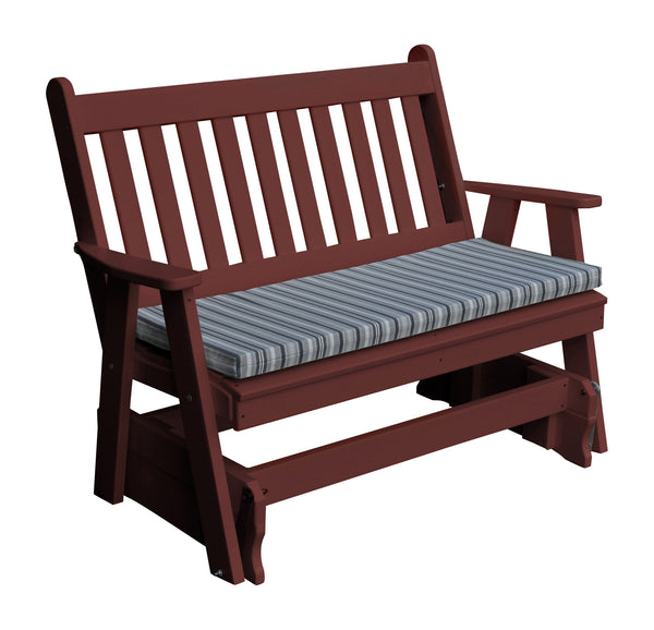 4' Poly Traditional English Glider Bench