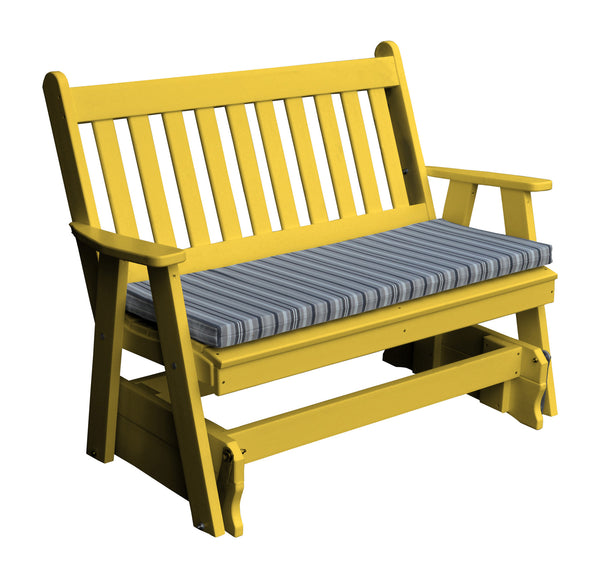 4' Poly Traditional English Glider Bench