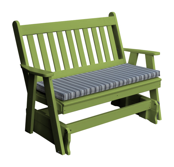 4' Poly Traditional English Glider Bench