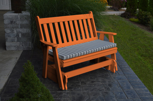 4' Poly Traditional English Glider Bench
