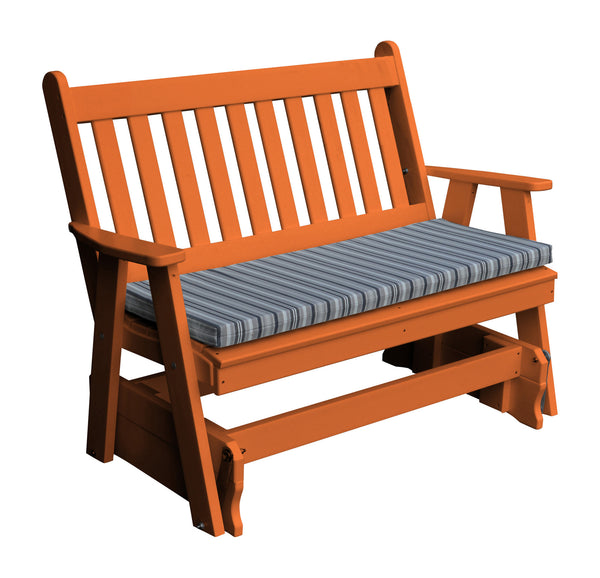 4' Poly Traditional English Glider Bench