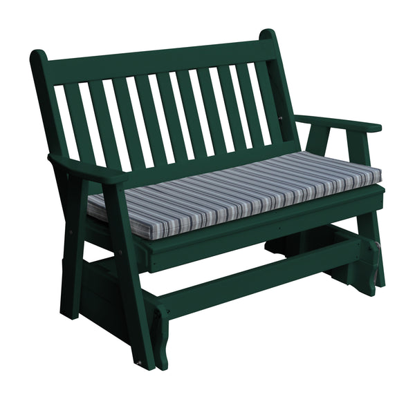 4' Poly Traditional English Glider Bench