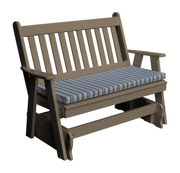 4' Poly Traditional English Glider Bench