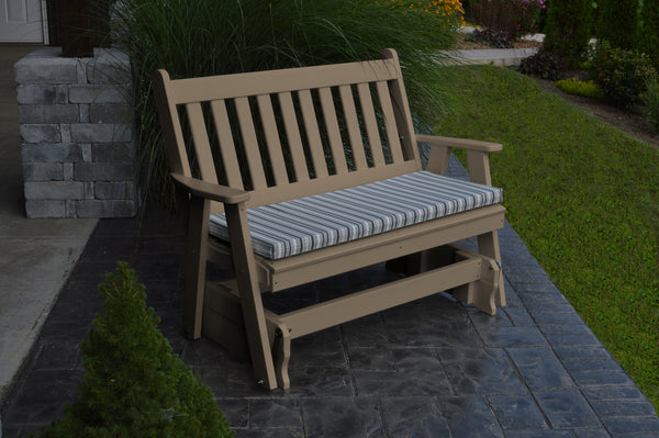 4' Poly Traditional English Glider Bench