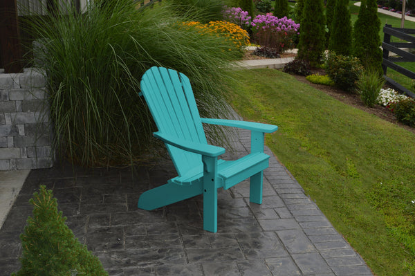 Poly Outdoor Fan-Back Adirondack Chair - Solid Color