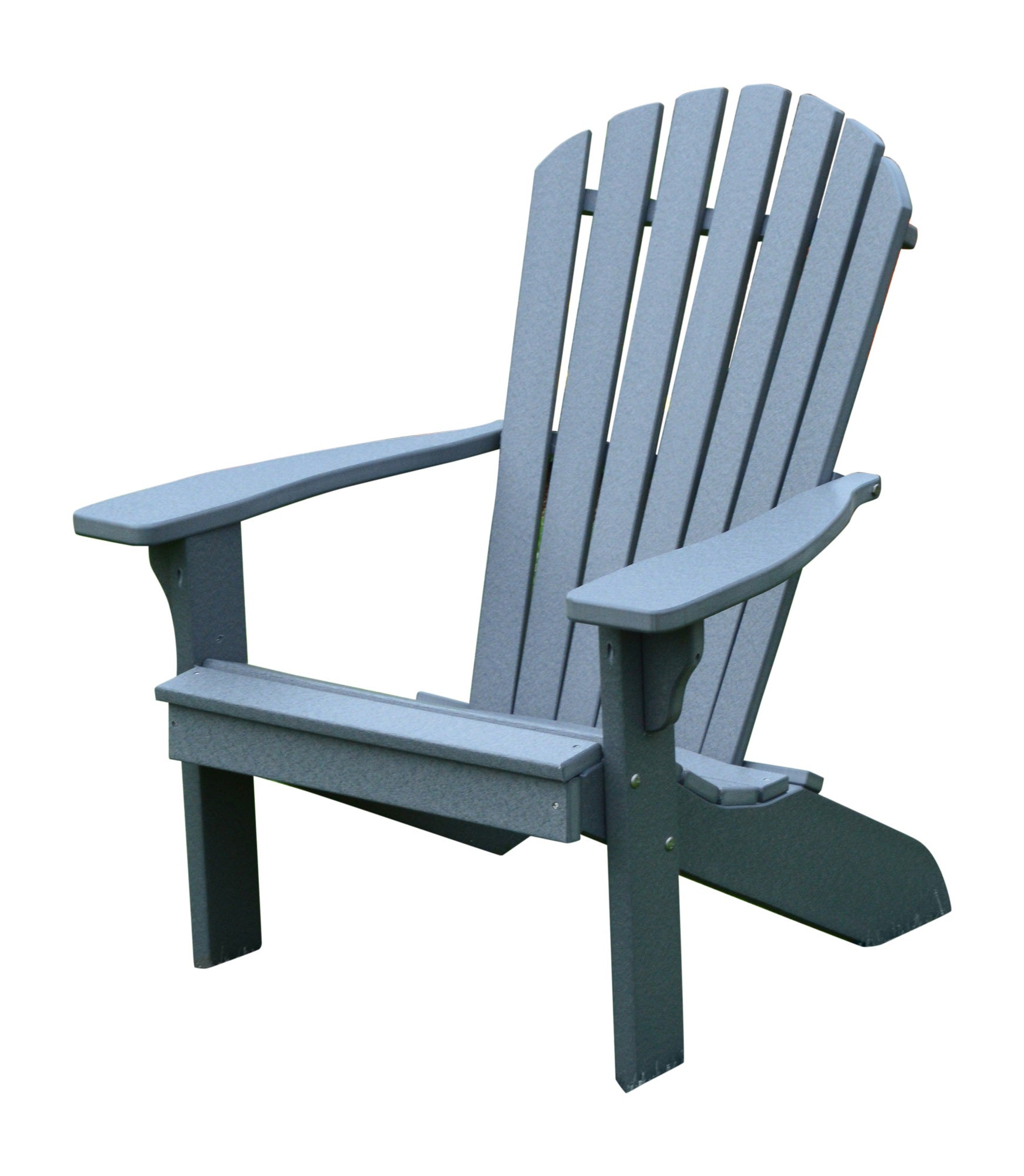 Poly Outdoor Fan-Back Adirondack Chair - Solid Color