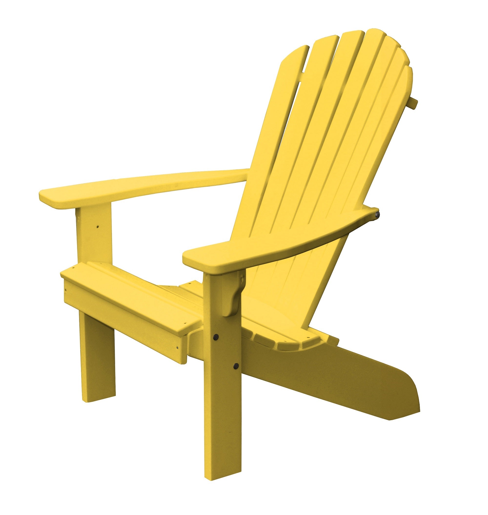 Poly Outdoor Fan-Back Adirondack Chair - Solid Color