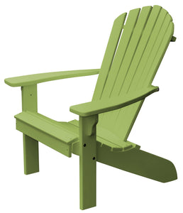 Poly Outdoor Fan-Back Adirondack Chair - Lime