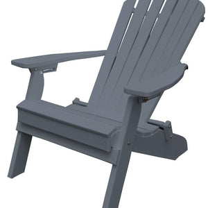 Folding Poly Outdoor Fan-Back Adirondack Chair
